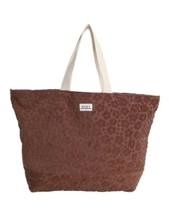 Blossom Terry Tote Bag in Tan