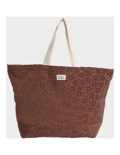 Blossom Terry Tote Bag in Tan