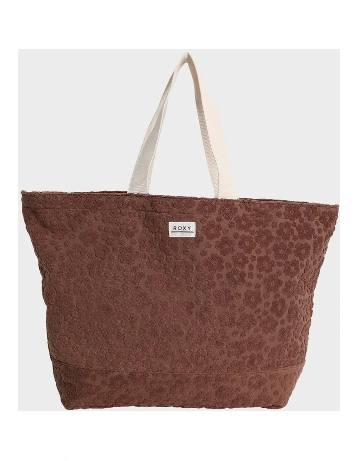 Blossom Terry Tote Bag in Tan image 1
