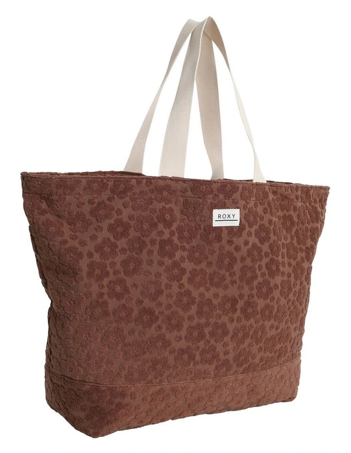 Blossom Terry Tote Bag in Tan image 3
