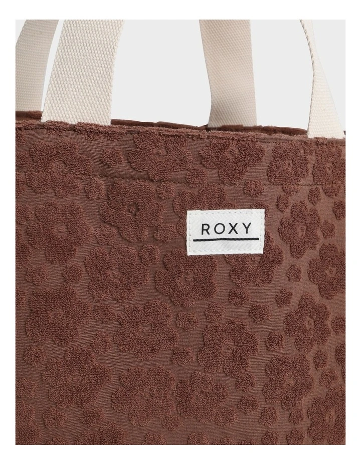Blossom Terry Tote Bag in Tan image 5