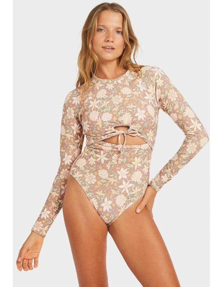 Garlang Long Sleeve One Piece in Beige image 1