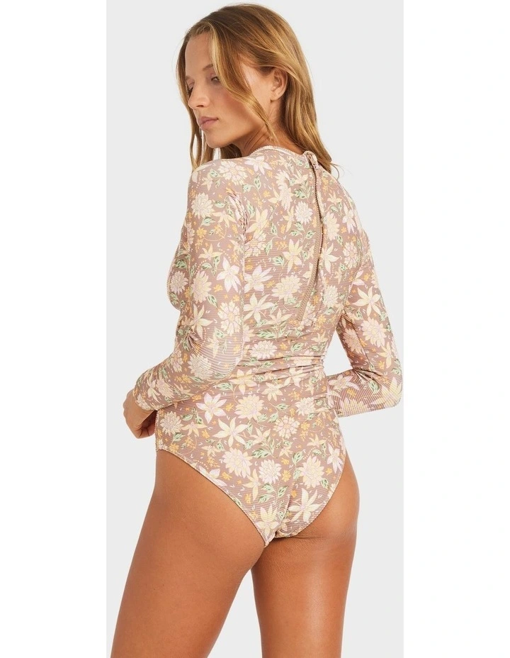 Garlang Long Sleeve One Piece in Beige image 2