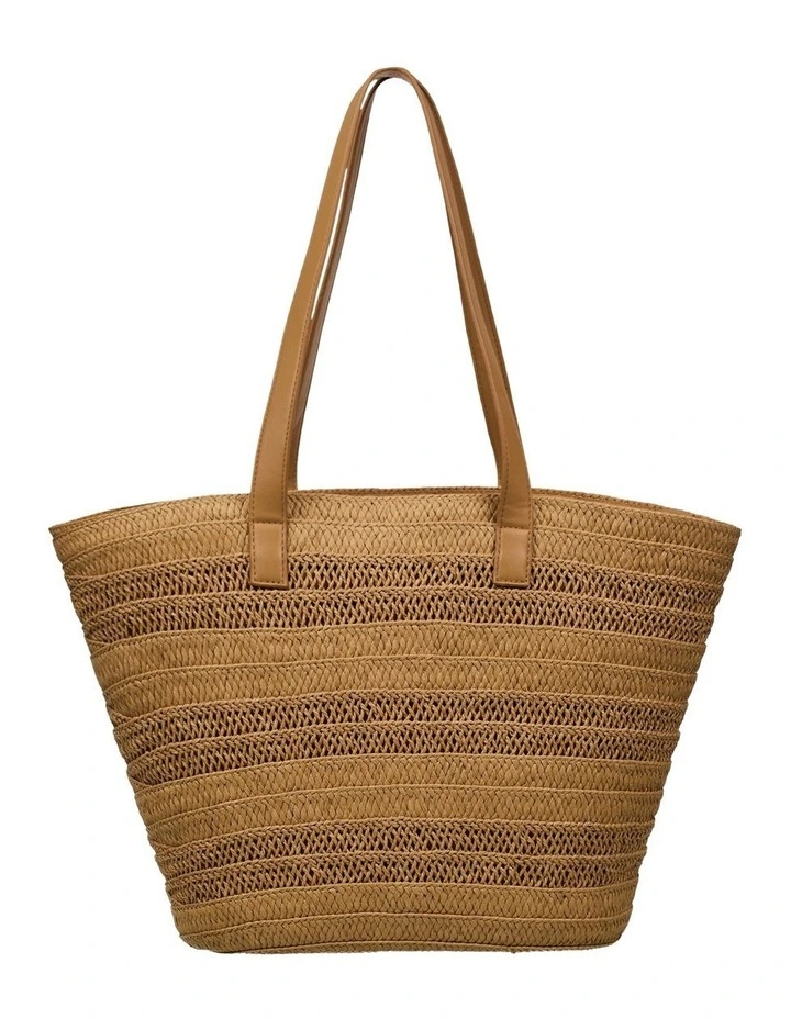 Straw Addiction Tote Bag in Natural image 2