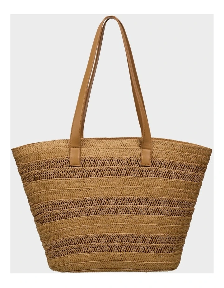 Straw Addiction Tote Bag in Natural image 2