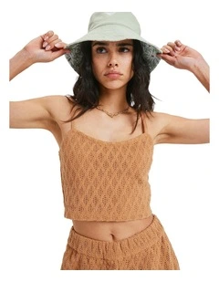 Ocean Sounds Tank Top in Brown