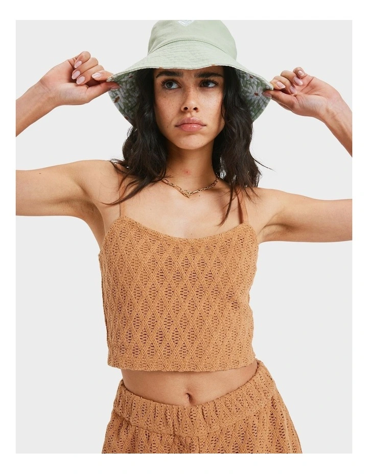 Ocean Sounds Tank Top in Brown image 1