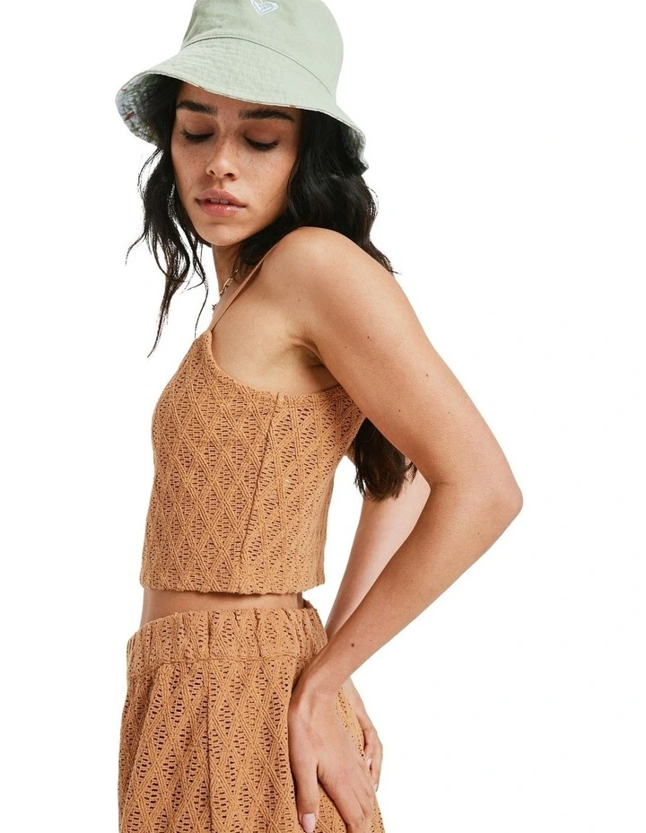 Ocean Sounds Tank Top in Brown image 3