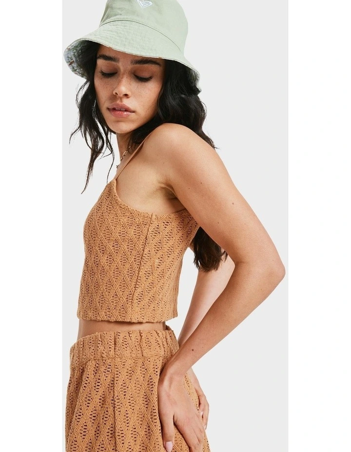 Ocean Sounds Tank Top in Brown image 3