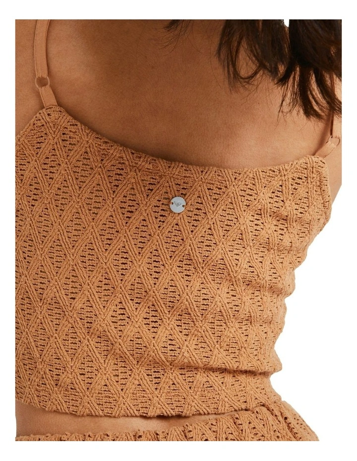Ocean Sounds Tank Top in Brown image 4