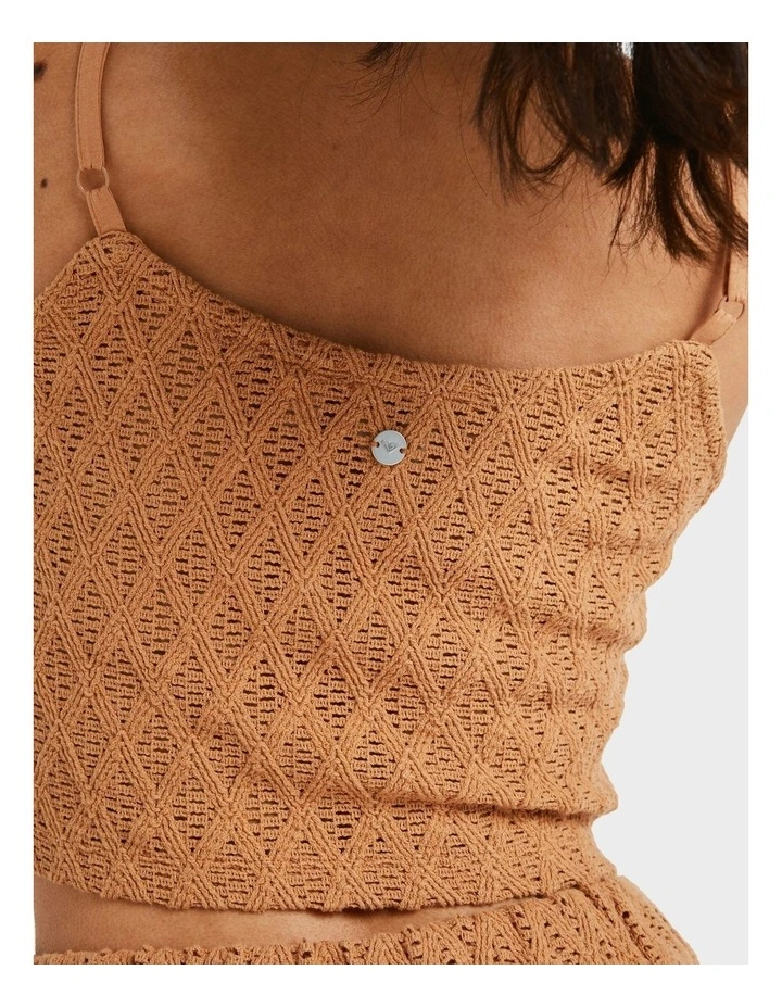 Ocean Sounds Tank Top in Brown image 4