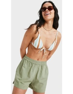 Lekeitio Bay II Elastic Waist Shorts in Green