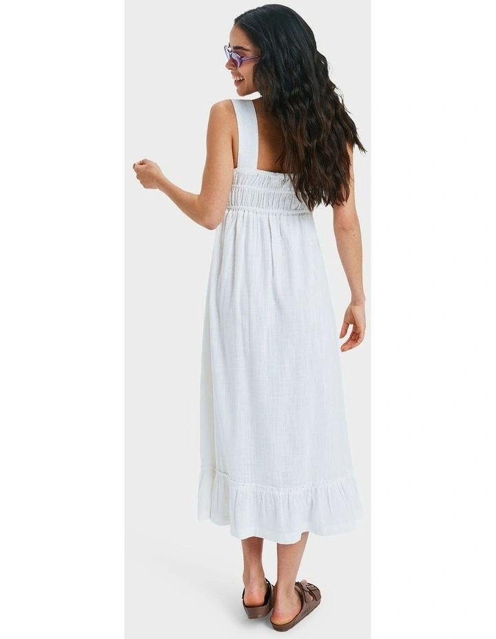 Paradise Winds Midi Dress in White image 2