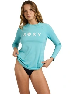 Women Essentials Long Sleeve Rash Vest in Green