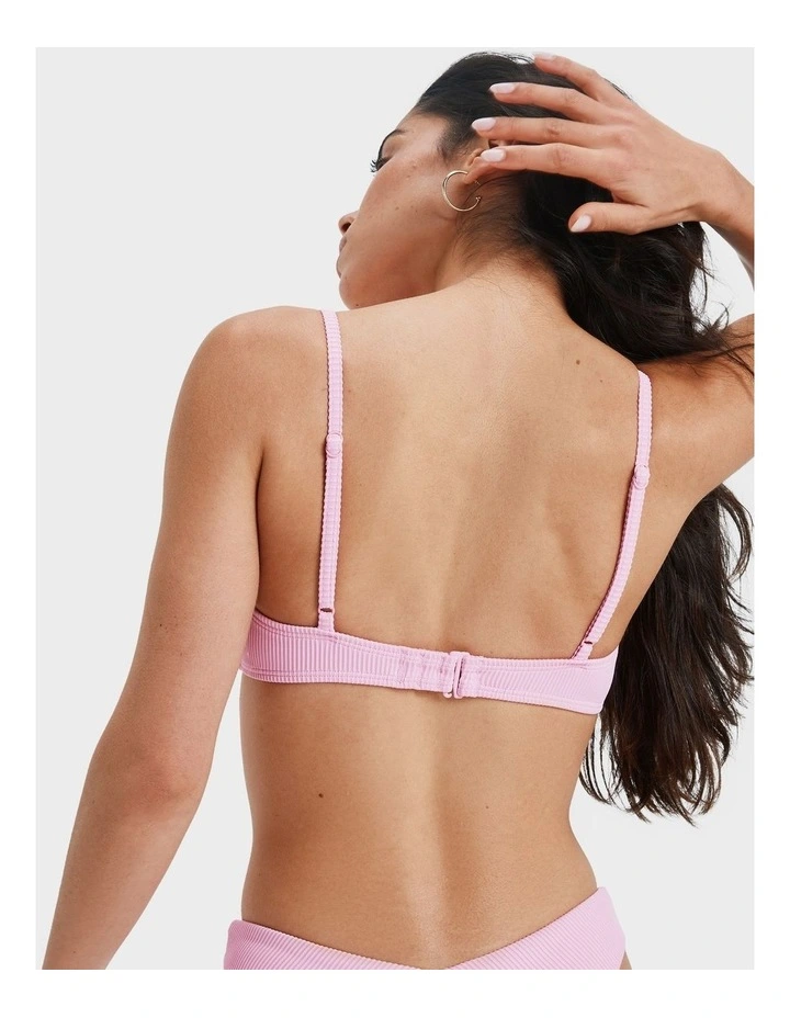 Love Bikini Top in Pink image 2