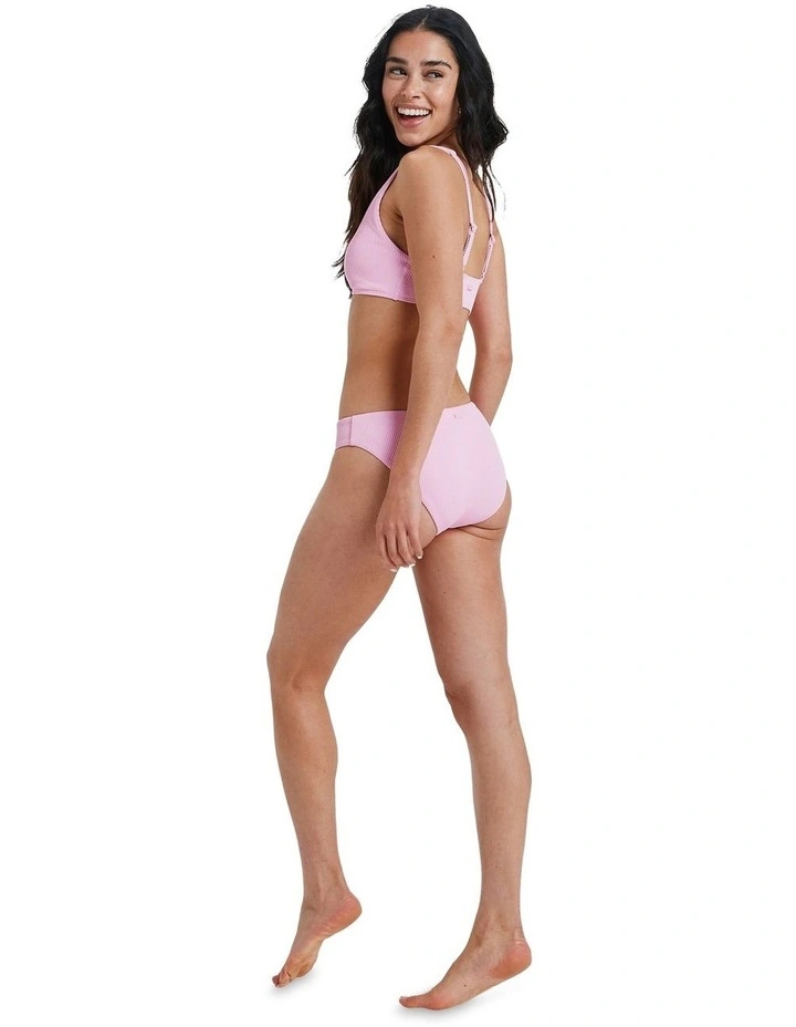 Rib Love Bikini Top in Pink image 5