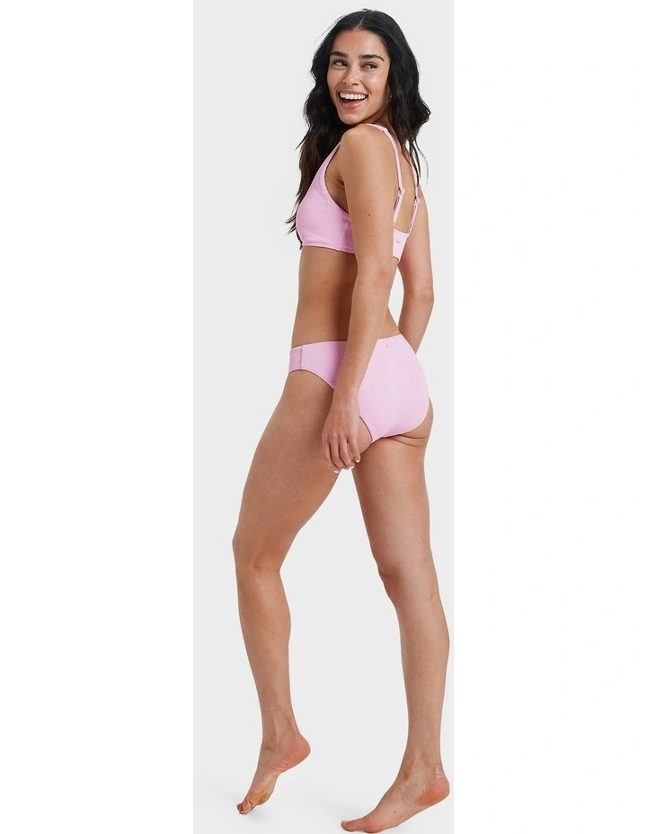Rib Love Bikini Top in Pink image 5