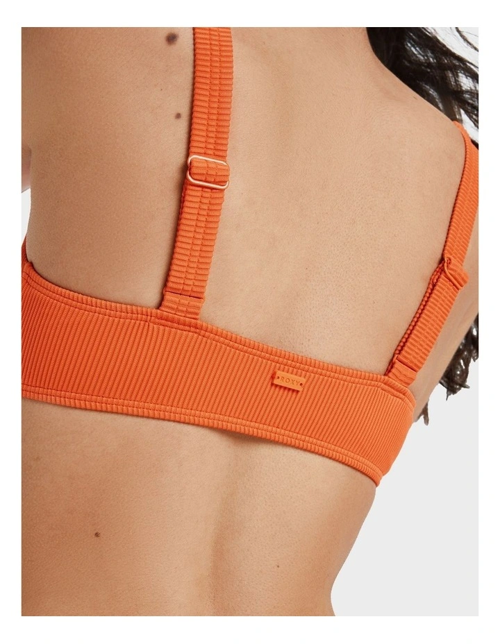 Rib Love Bikini Top in Orange image 4