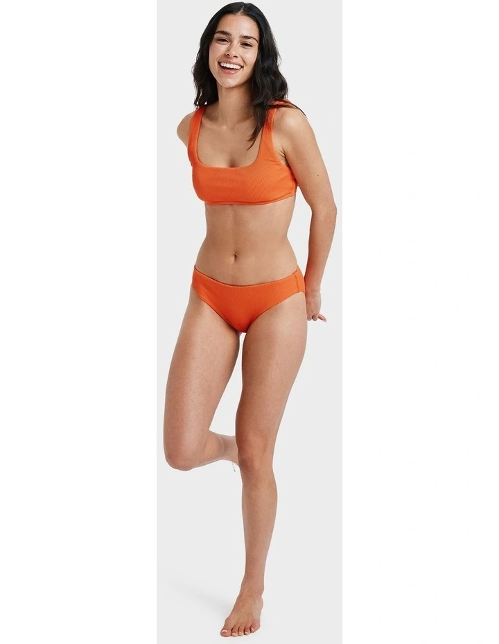 Rib Love Bikini Top in Orange image 5