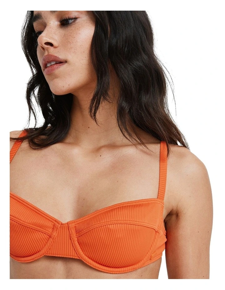 Love Bikini Top in Orange image 4