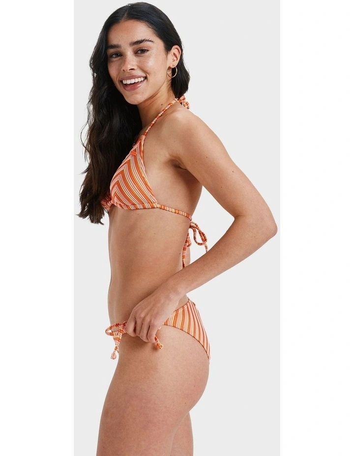 Moana Stripe Bikini Top in Orange image 3