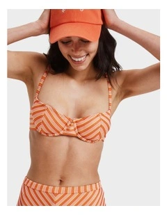 Moana Bralette Bikini Top in Orange