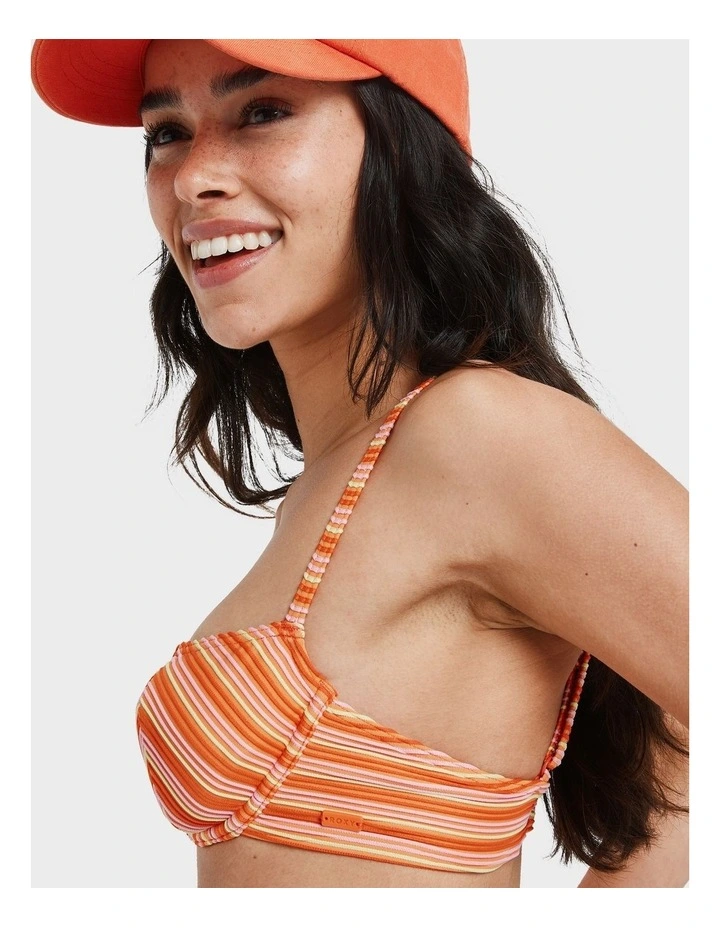Moana Bralette Bikini Top in Orange image 4