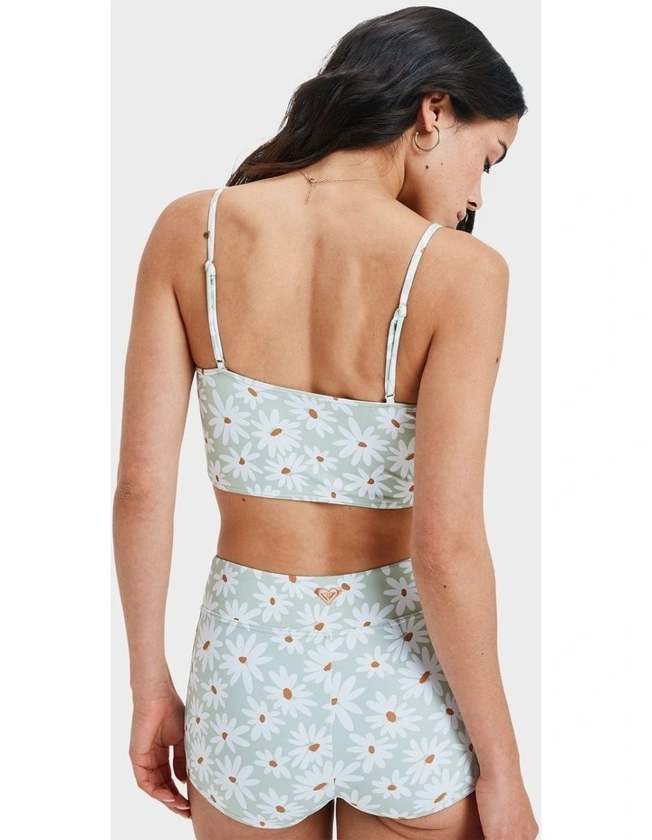 Dream Floral Tank Bikini Top in Green image 2