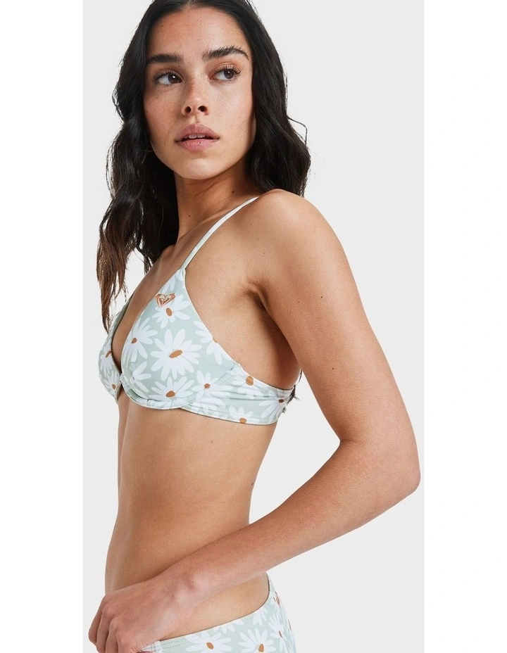 Dream Floral Underwire Bikini Top in Green image 3