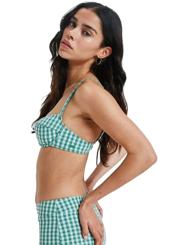 Kiawe Bikini Top in Green image 3