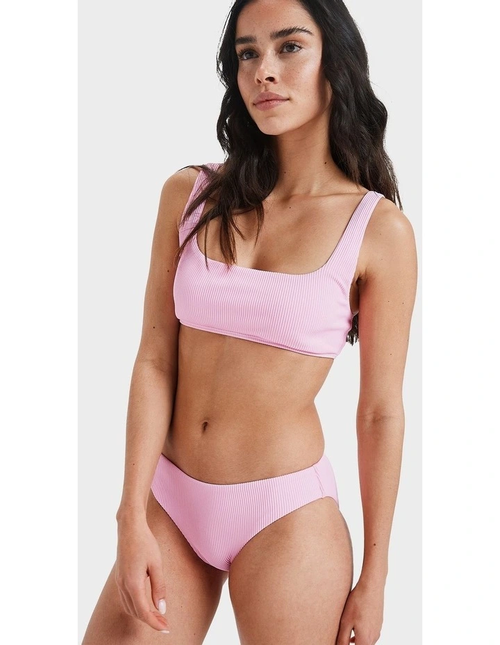 Rib Love Bikini Bottom in Pink image 3