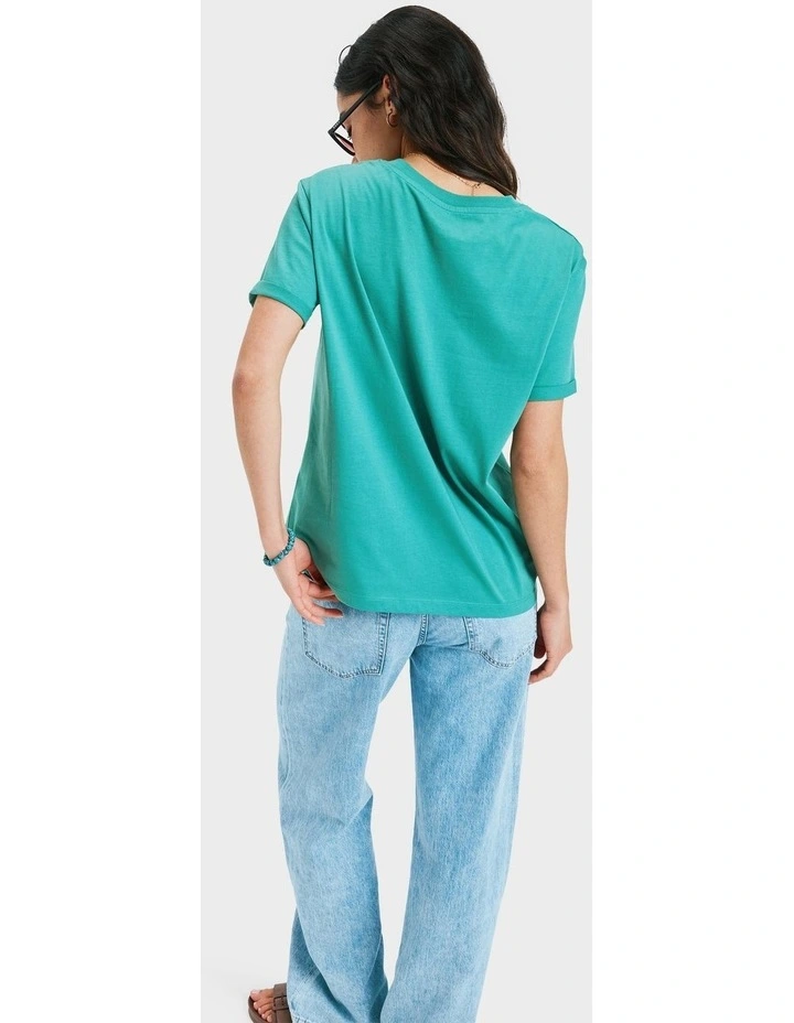 Ocean Road Art T-Shirt in Green image 2