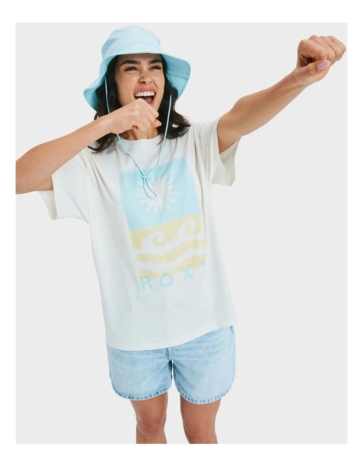 Hangloose Postet T-Shirt in White image 5