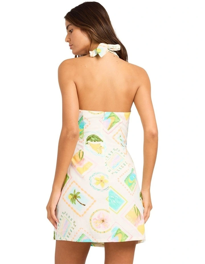 Postcards Wrap Mini Dress Egret image 2