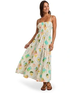 Postcards Maxi Dress In Egret