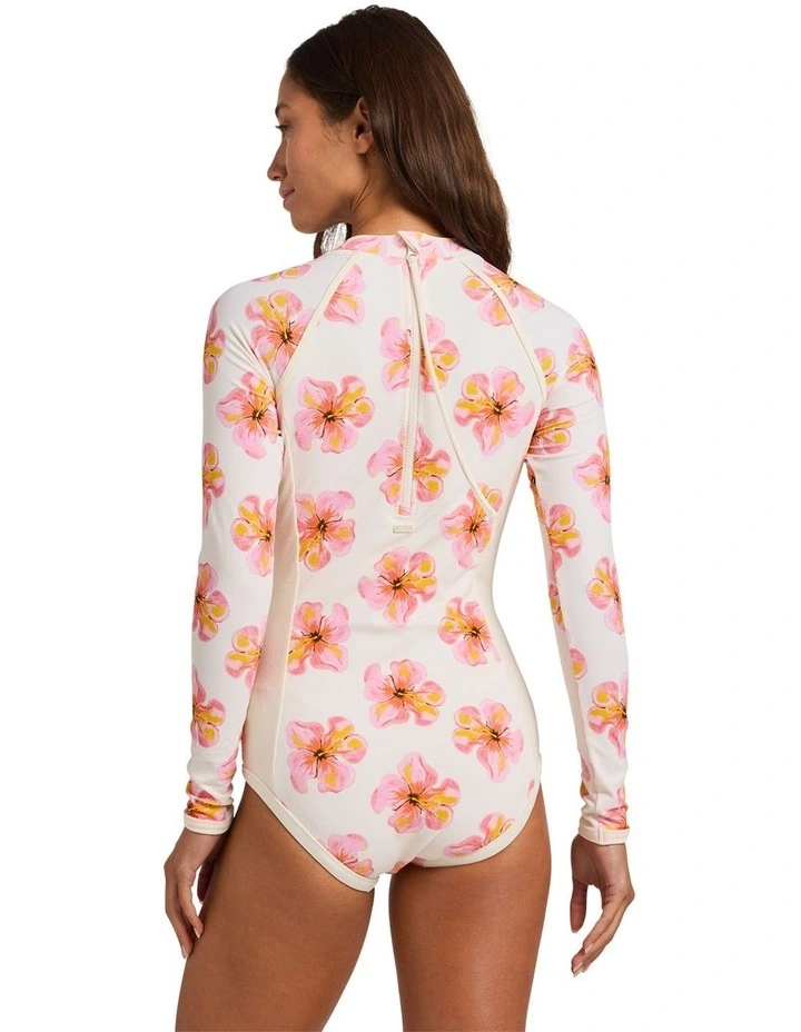 Hibiscus Long Sleeve One Piece Egret image 2