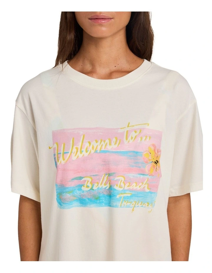 Bells Beach T-shirt in Egret image 4