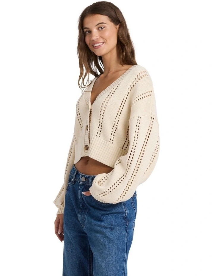 Sunlaced Cardigan in Beige image 3