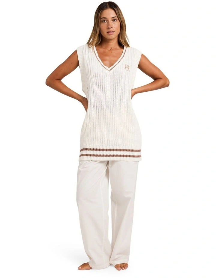 Hazy Light Kintted Vest in Chocolate image 5