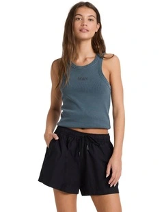 Recess Elastic Waist Shorts in Black