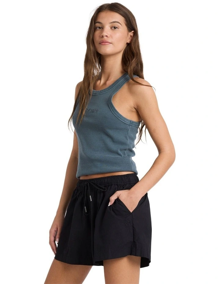 Recess Elastic Waist Shorts in Black image 3