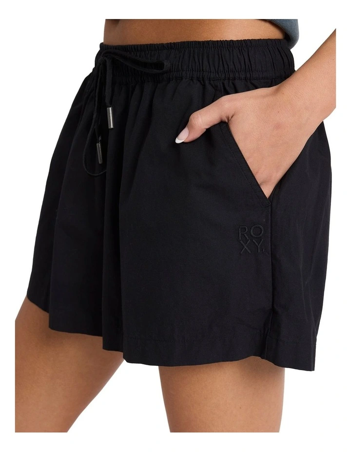 Recess Elastic Waist Shorts in Black image 4