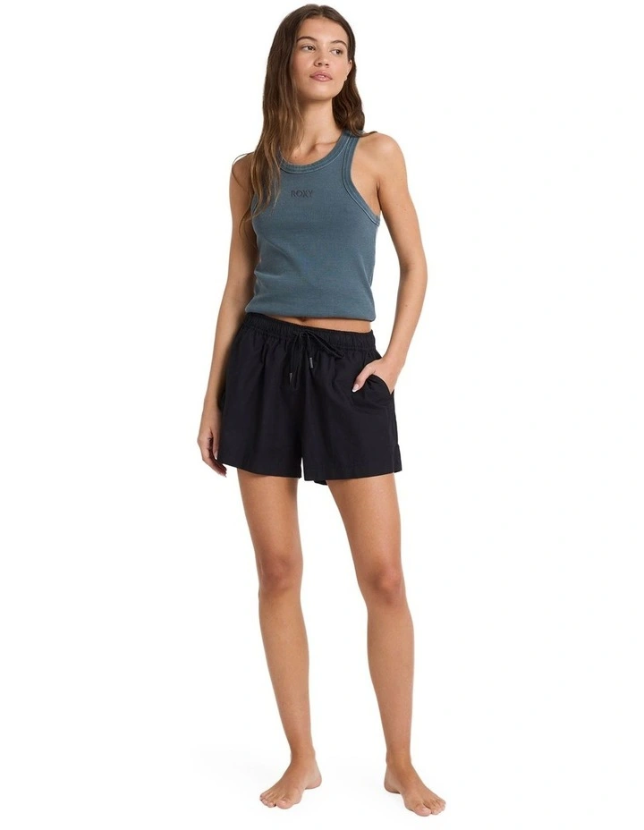 Recess Elastic Waist Shorts in Black image 5