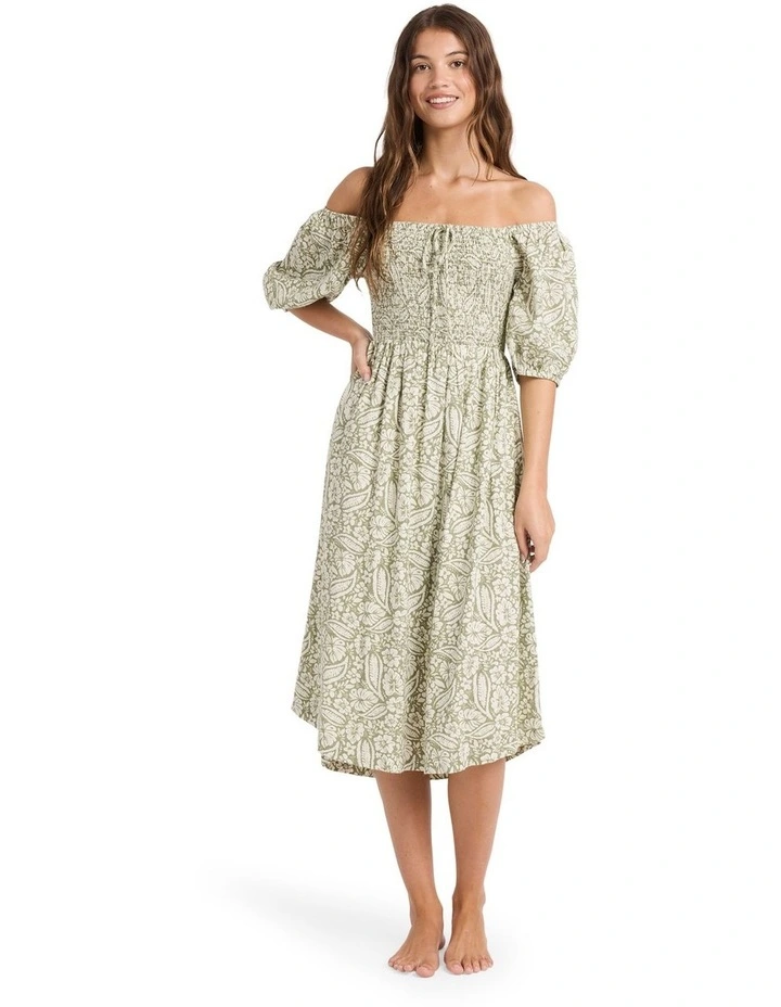Wildside Mercad Midi Dress in Green image 1