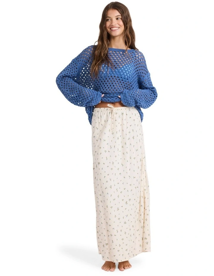In Bloom Maxi Skirt in Cream image 1