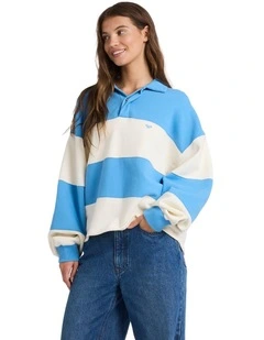 Cross Over Fleece Jumper in Multi