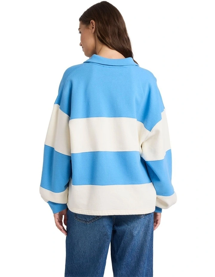 Cross Over Fleece Jumper in Multi image 2