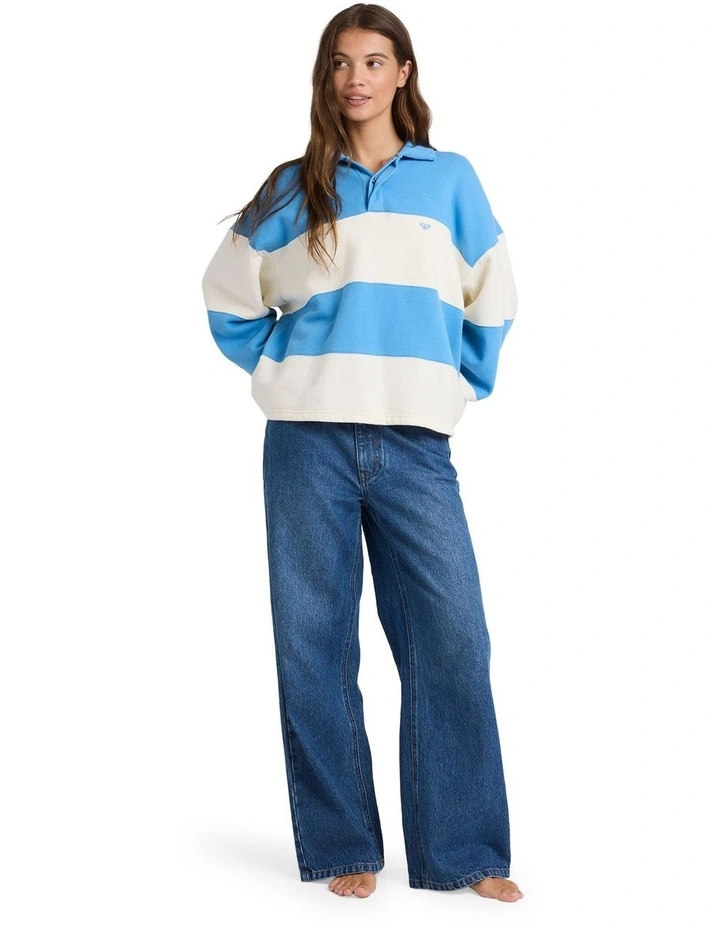 Cross Over Fleece Jumper in Multi image 5