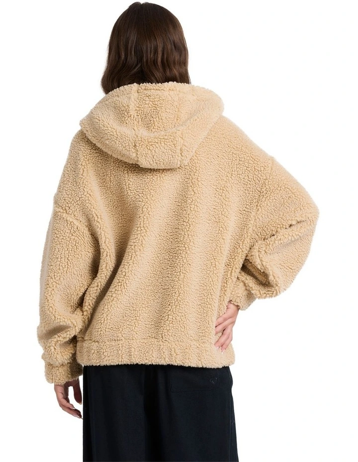 City Track Fleece Jacket in Brown image 2