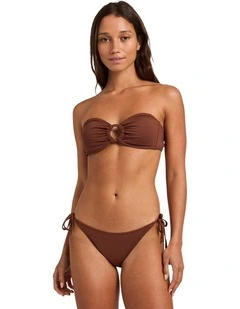 SD Beach Classics Bandeau Bikini Top in Brown